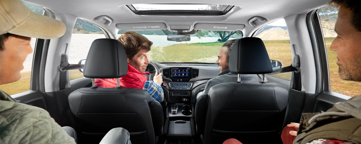 Interior view of passengers in Ridgeline.