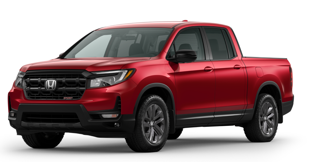 3/4 front view of Honda Ridgeline on white space
